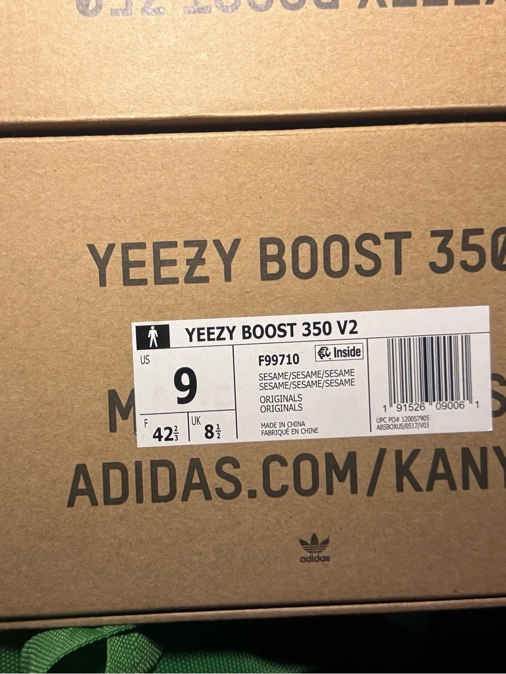 adidas Yeezy Boost 350 V2 Sesame I Men’s I Style F99710 I Size 9